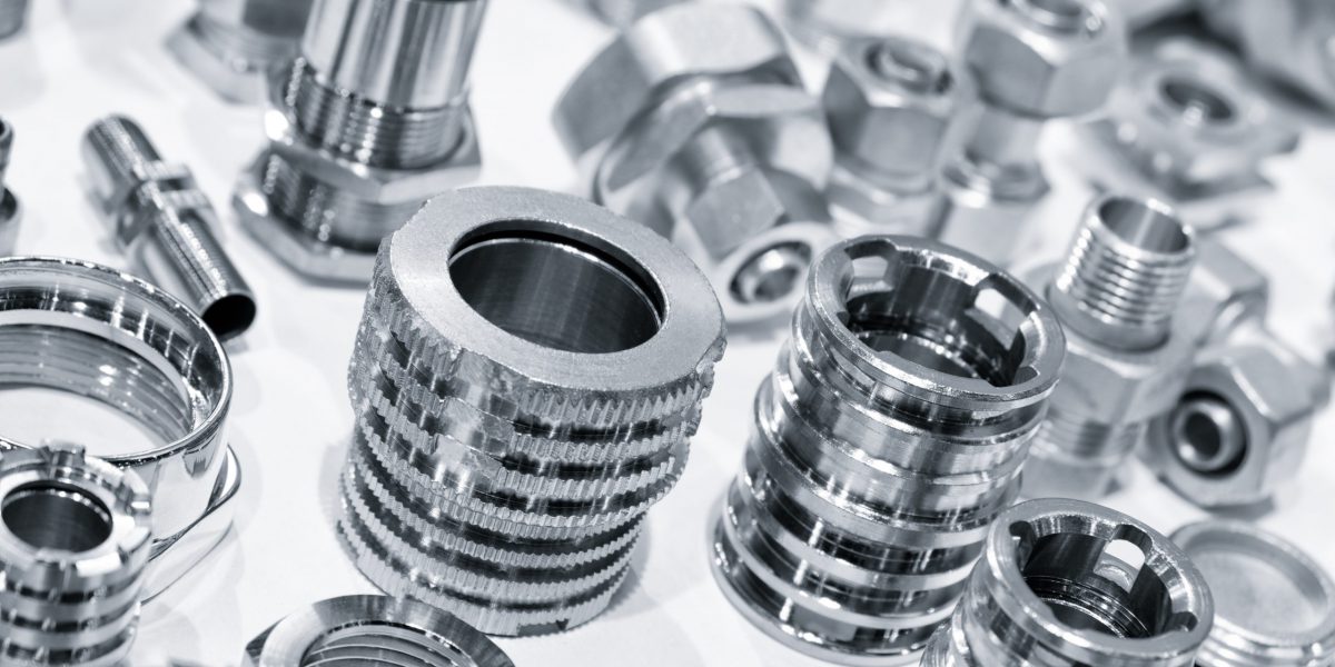 Many types of metal details industrial design background